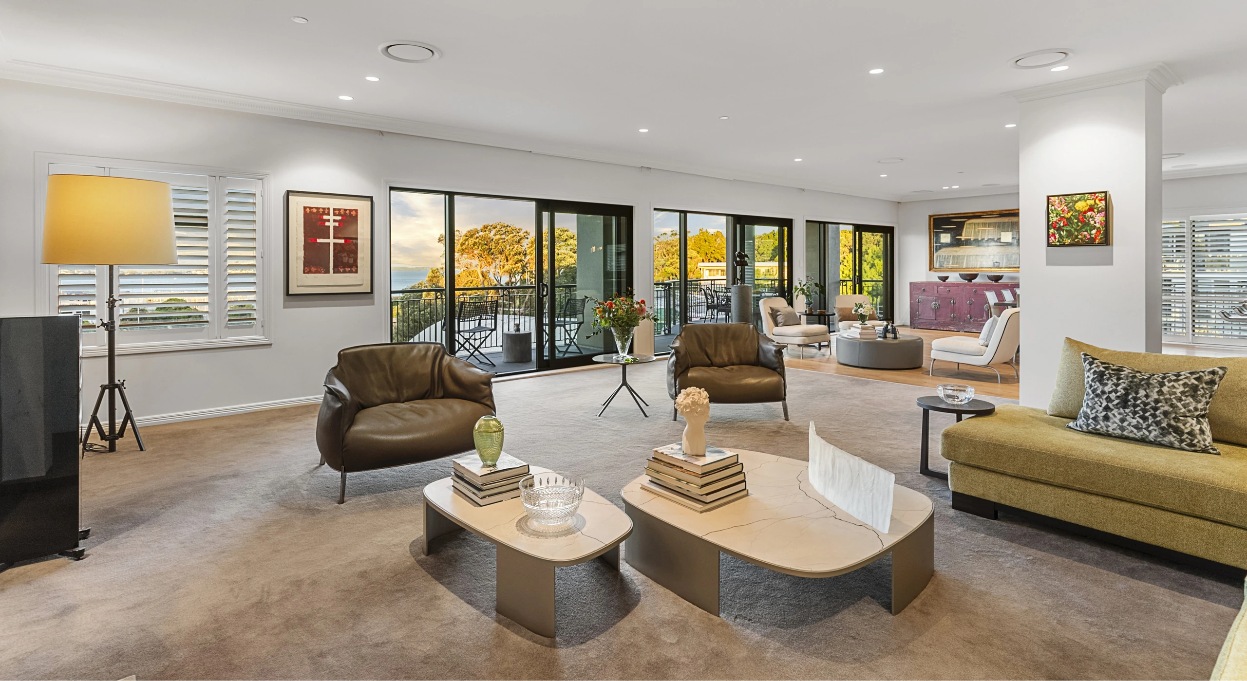 Expansive main living area in Parnell penthouse