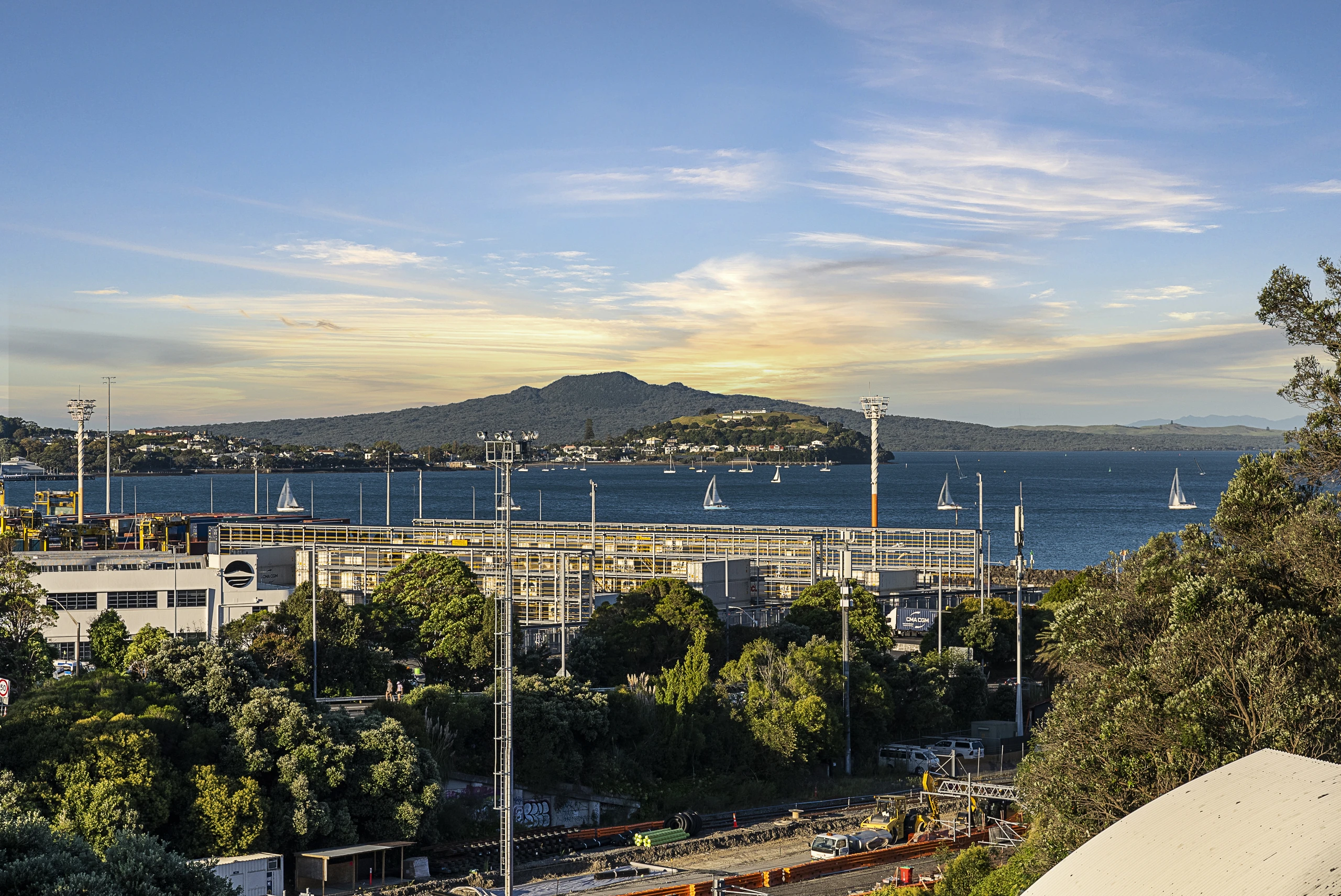 Rangitoto and Waitemata Harbour view from the apartment